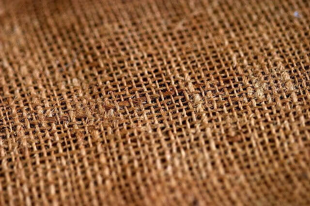 Spare burlap is a great material for making a ghillie suit on a budget!