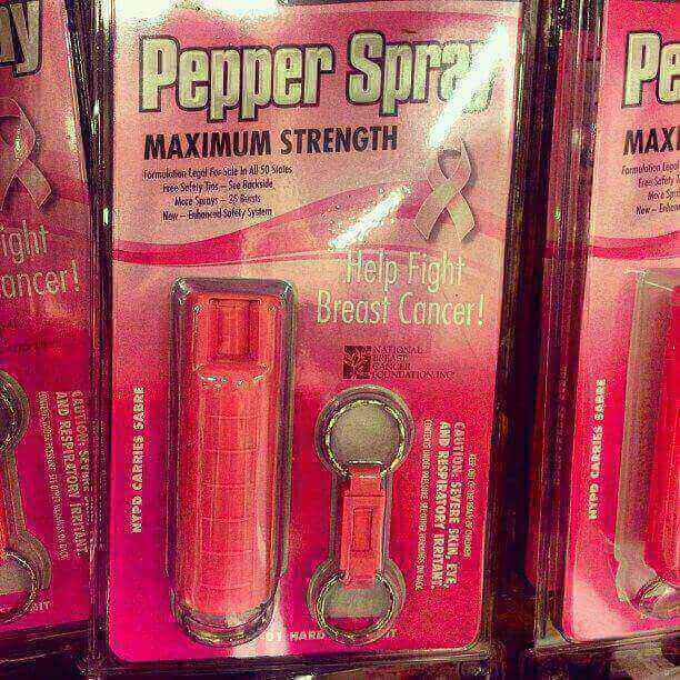 Pepper spray is easy to use, effective, and creates distance between you and an attacker.
