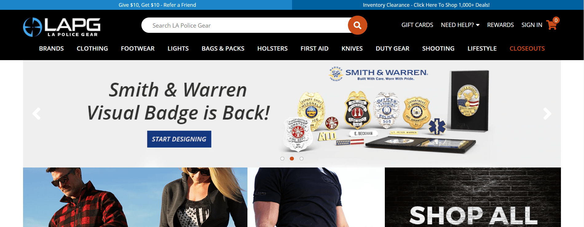 LA Police Gear Homepage